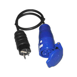 Adaptador schuko plug para base cetac 2p+t 16a 230v~