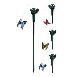 Borboleta de jardim solar sitck, várias cores