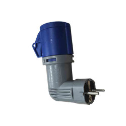 Adaptador tipo schuko angular para cetac 2p+t 16a 230v~