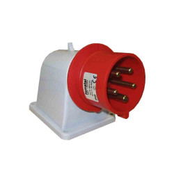 Cetac superfície plug 3p+n+t vermelho 32a 400v~ ip44