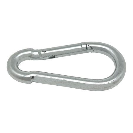 Mosquetão bombeiro sem segurança, msq01, aço galvanizado, 9 x 90 mm
