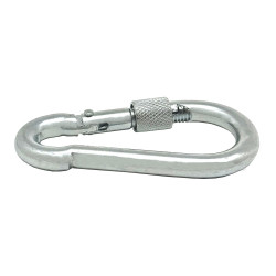 Mosquetão de bombeiro com segurança, msq02, aço galvanizado, 9 x 90 mm