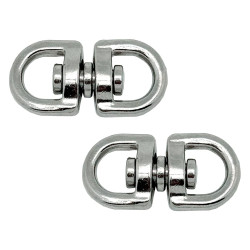 Anel giratório ap12, aço niquelado, 3/8" 10 mm. 2 unidades