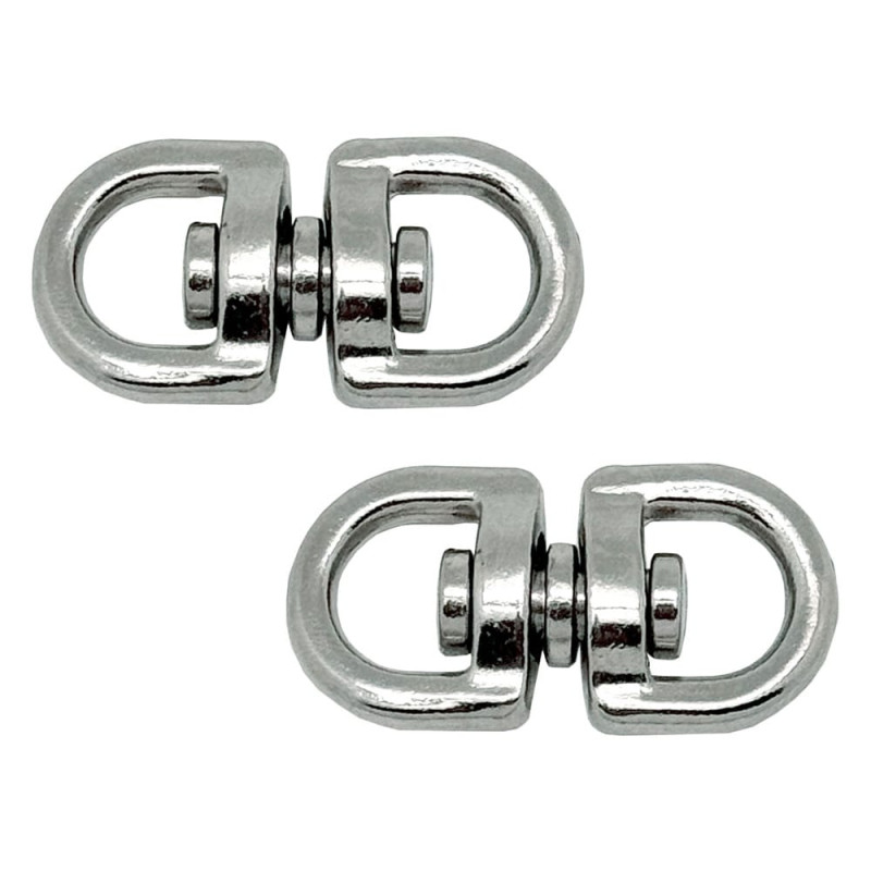 Anel giratório ap12, aço niquelado , 5/8" 16 mm. 2 unidades