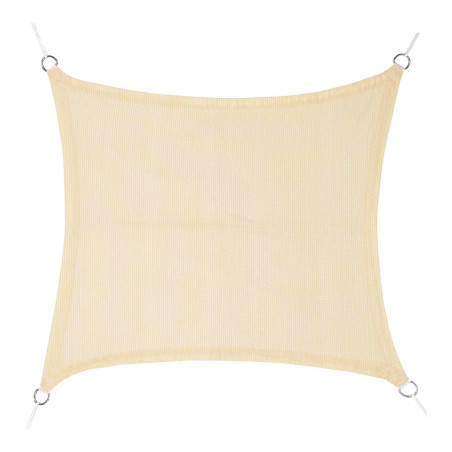 Toldo de vela quadrado bege 5 x 5 m