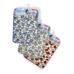 Tapete de banho com estampa em pedra, cores variadas 40 x 60 cm