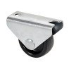 Roda fixa com placa e eixo liso com duas fixações, cor preto, carga máx. 40 kg, ø 2,5 cm