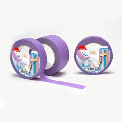 Fita de mascara com baixa adesão lilac para superfícies delicadas 50 mm x 50 m