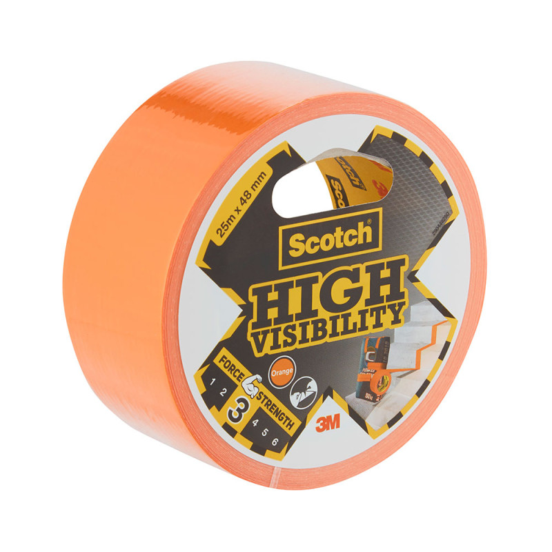 Fita adesiva laranja de alta visibilidade 3 48 mm x 25 m