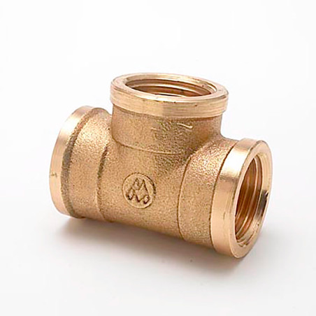 Tê f-f-f 3/4" latão