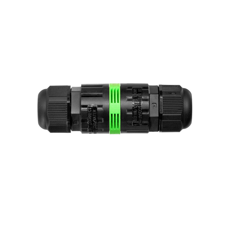 Conector impermeável ip68 linear 2 pólos + terra