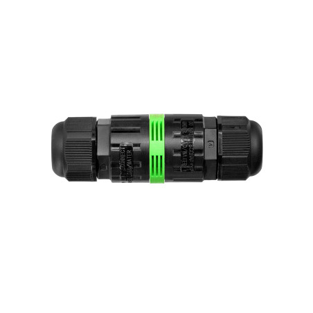 Conector impermeável ip68 linear 2 pólos + terra