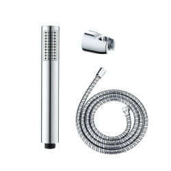 Conjunto de duche básico, cabeça de 5 funções + mangueira de 150 cm + suporte ajustável