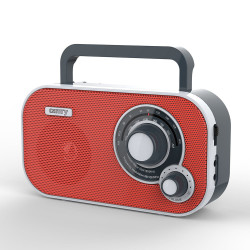 Rádio am/fm vermelho cr 1140, 21 x 5,6 x 12 cm