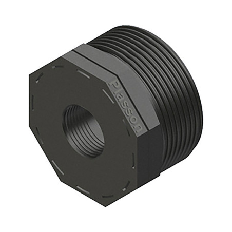 Redução de rosca macho/fêmea polipropileno 3/4" x 1/2"