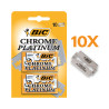 Lâminas de barbear chrome platinum, blister 10 unid