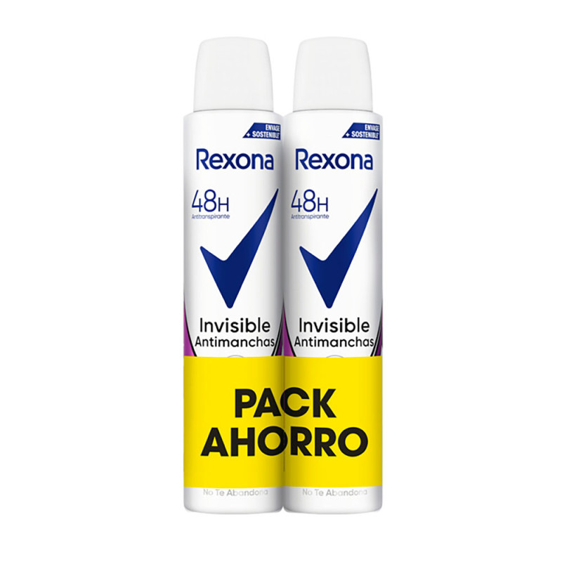 Desodorante spray anti-manchas invisível 48 h 200 ml, pacote com 2 unidades