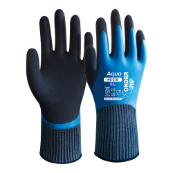 Luva de nylon com revestimento duplo de látex, 100% resistente à água, tamanho 10