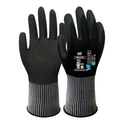 Luvas de nylon e spandex, palma com revestimento duplo de nitrila, tamanho 10