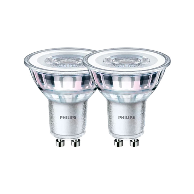 Lâmpada led gu10 4,6 w 355 lm 2700 k luz quente, 2 unidades
