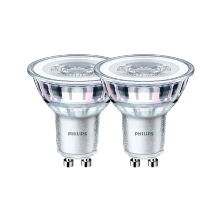 Lâmpada led gu10 4,6 w 355 lm 2700 k luz quente, 2 unidades