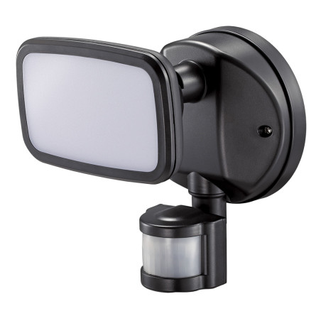 Aplique led com sensor crepuscular e de movimento 10 w 750 lm 4000 k luz dia, ip65, preto, ø12 × 14 × 17 cm