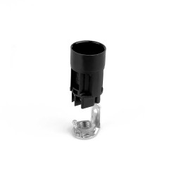 Casquilho vela e14 com suporte 65 mm preto ø23,5 x 41,5 cm