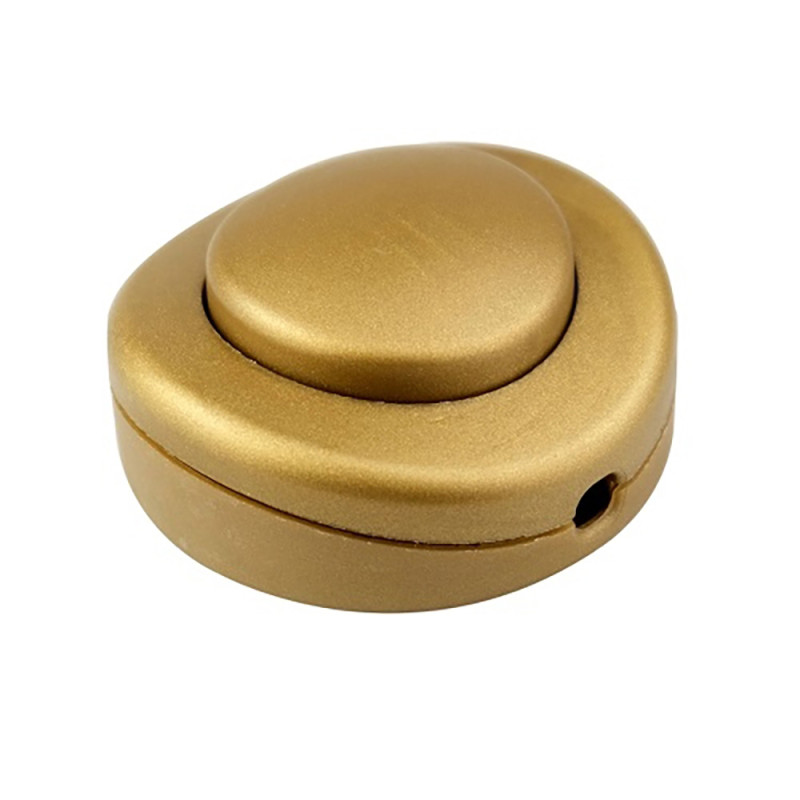 Interruptor elétrico de pé 2,5 a 250 v, dourado