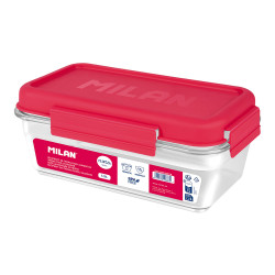 Lancheira hermética retangular tritan nata® 624 vermelha 1,2l