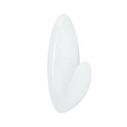 Gancho para toalha, grande, branco, 1 unid + 2 tiras, max 2,2 kg