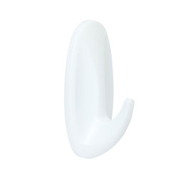 Gancho de design pequeno, branco, 2 peças + 4 tiras, máx.