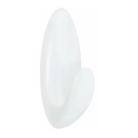 Gancho de casa de banho, médio, branco, 35 x 86 x 29, 2 peças + 3 tiras, máx.