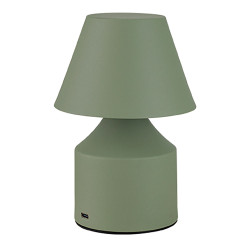 Candeeiro de mesa led metálico recarregável 3cct, 2 w, 200 lm, verde, ø110 x 163 mm