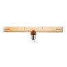Lâmpada led decorativa âmbar tipo linestra e27 4 w 200 lm 1800 k luz quente 300 x 72 mm