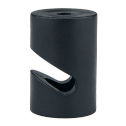 Suporte de plástico, cilíndrico em formato de v, preto, 5 unidades