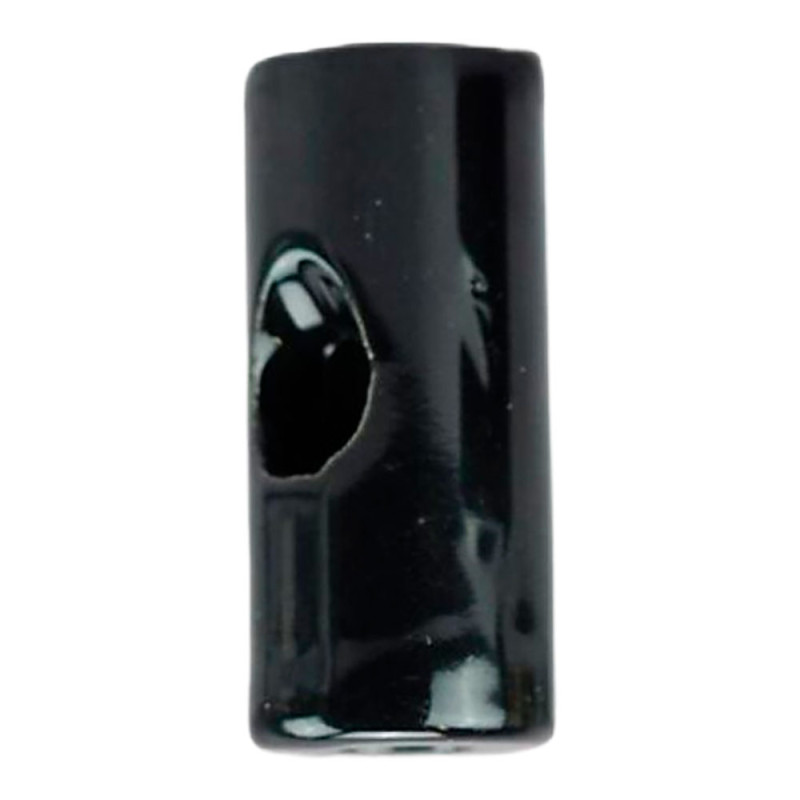 Deriva cabos de porcelana cilíndrico para teto, preto, 5 unidades ø20 x 45 mm