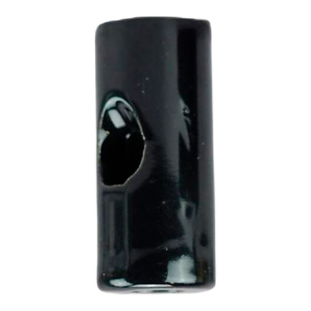 Deriva cabos de porcelana cilíndrico para teto, preto, 5 unidades ø20 x 45 mm