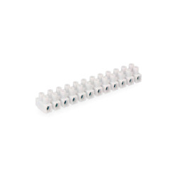 Tira de conexão 6mm, 12 conectores, aprovada, branca