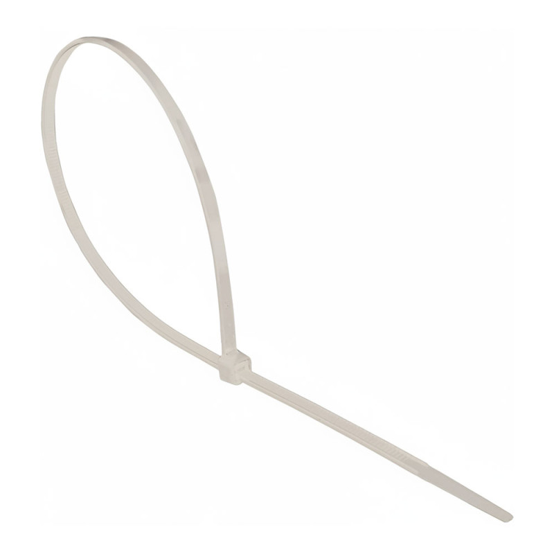 Abraçadeira de nylon 3,6 x 300 mm natural, 100 unidades
