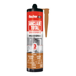 Fixação total, adesivo rápido 3 segundos, para interior e exterior, castanho, 290 ml