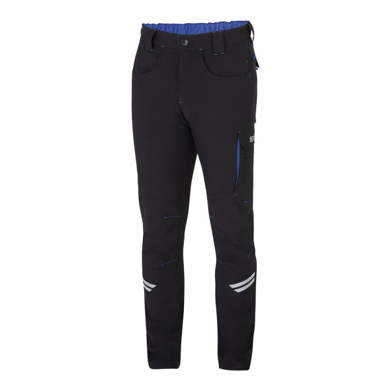 Calças tecido técnico ligeiro preto/azul kansas t4 - xl
