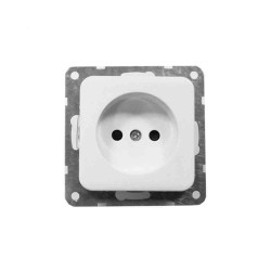 Tomada 10-16a encastrar "serie term" branco 70x35x70mm (saco blíster)