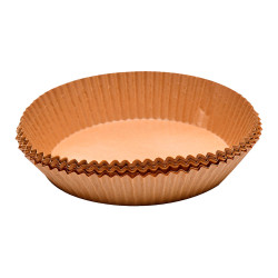 Bandeja de papel redonda para fritadeira de ar foodies mp, ø16 x 4,5 cm, 50 uds