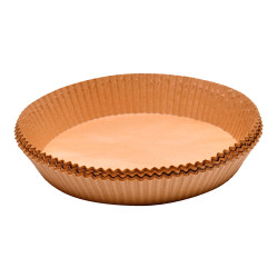 Bandeja de papel redonda para fritadeira de ar foodies mp, ø20 x 4,5 cm, 50 uds