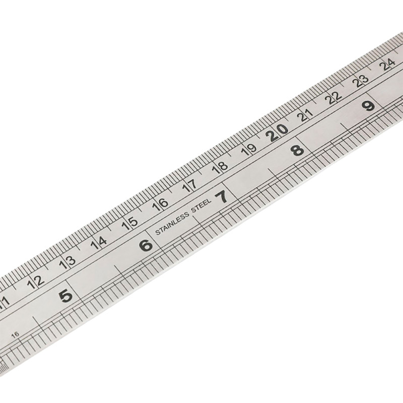 Régua de inox, métrica-sae, 600 mm