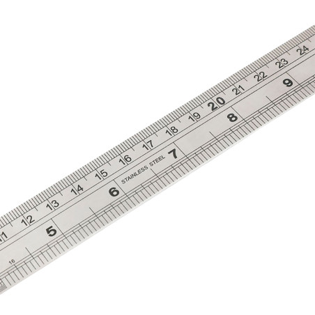 Régua de inox, métrica-sae, 600 mm