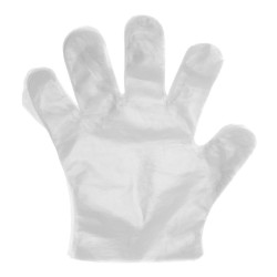 Luva polietileno, descartável, transparente, caixa 200 uds