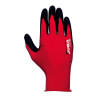 Luvas nylon / lycra com palma nitrilo microfoam, econit foam, vermelha e preta t-8 m