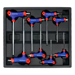 Chaves torx cabo em t, t10-t50, conjunto 8 peças