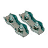 Cerra-cabos duplo plano sjt02 3 mm galvanizado, blíster 2 unidades